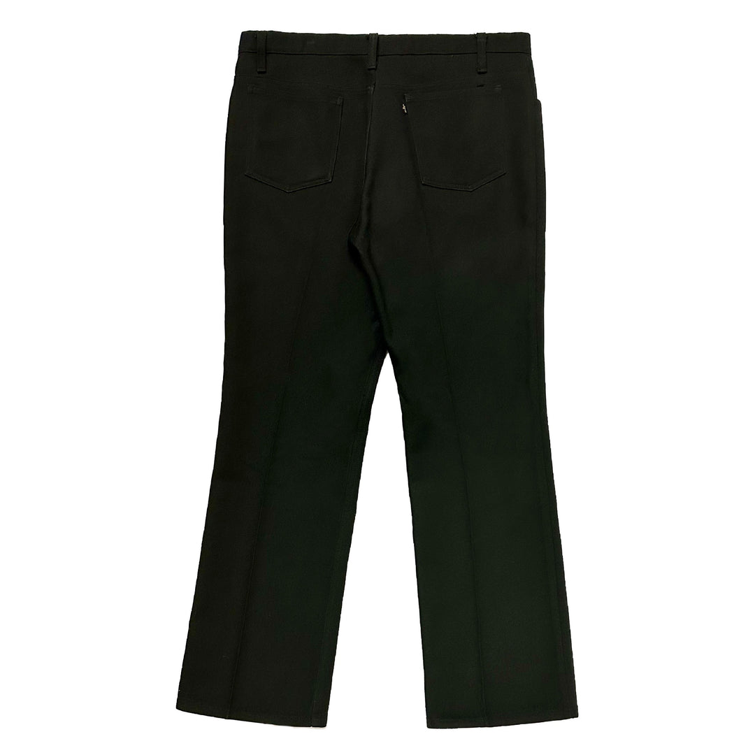 1980’S LEVI’S MADE IN USA STAPREST 517 COWBOY CUT BLACK WESTERN PANTS 32 X 30