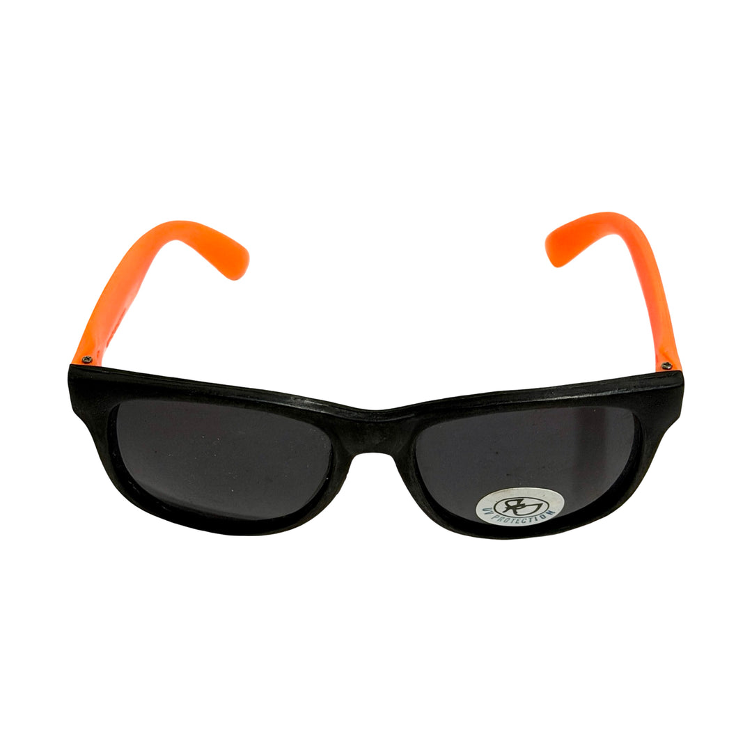 1990’S DEADSTOCK CONTRAST BLACK &amp; ORANGE WAYFARER STYLE SUNGLASSES
