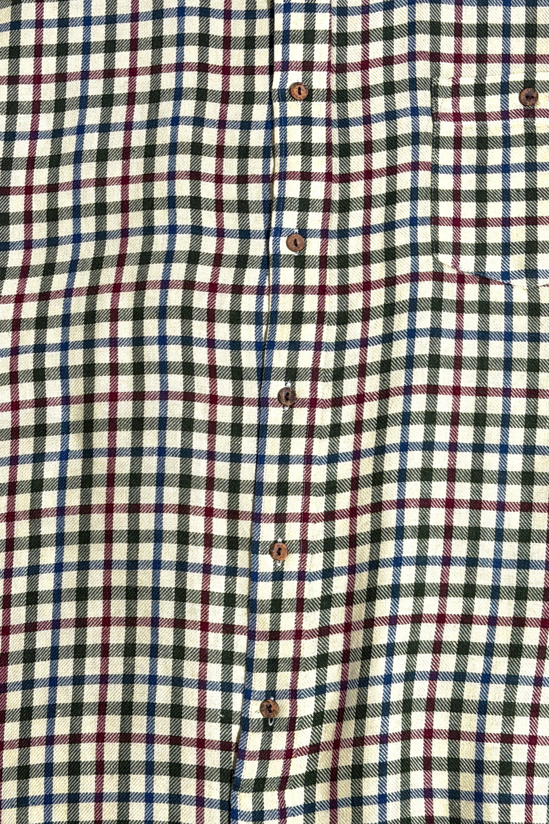 1980’S DONEGAL COLLECTION MADE IN IRELAND PURE IRISH LINEN PLAID L/S B.D. SHIRT X-LARGE