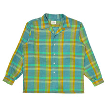 Load image into Gallery viewer, 1950’S DONEGAL MADE IN USA CROPPED PLAID SELVEDGE COTTON LOOP COLLAR L/S B.D. SHIRT X-LARGE
