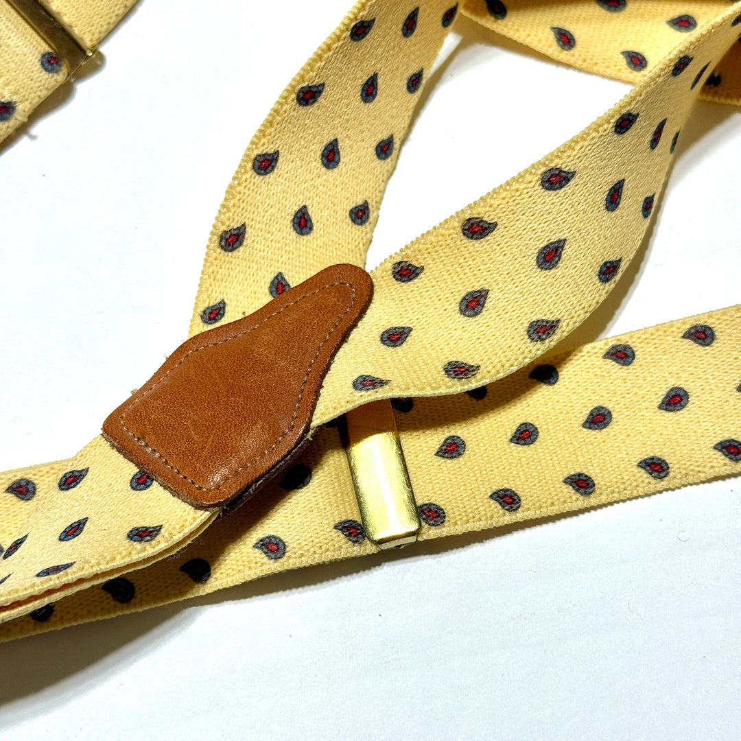 1980’S PAISLEY MADE IN USA LEATHER BRACES