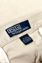 Load image into Gallery viewer, 1990’S POLO RALPH LAUREN HERRINGBONE TWILL FLAT FRONT CHINO SHORTS 32
