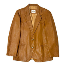 Load image into Gallery viewer, 1970’S SILTON LEATHER WESTERN STYLE BLAZER SUIT JACKET MEDIUM
