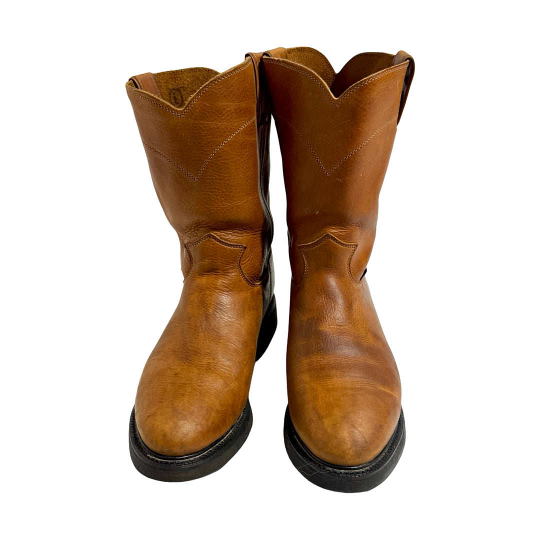 1990’S JUSTIN MADE IN USA LEATHER ROPER WORK COWBOY BOOTS 11