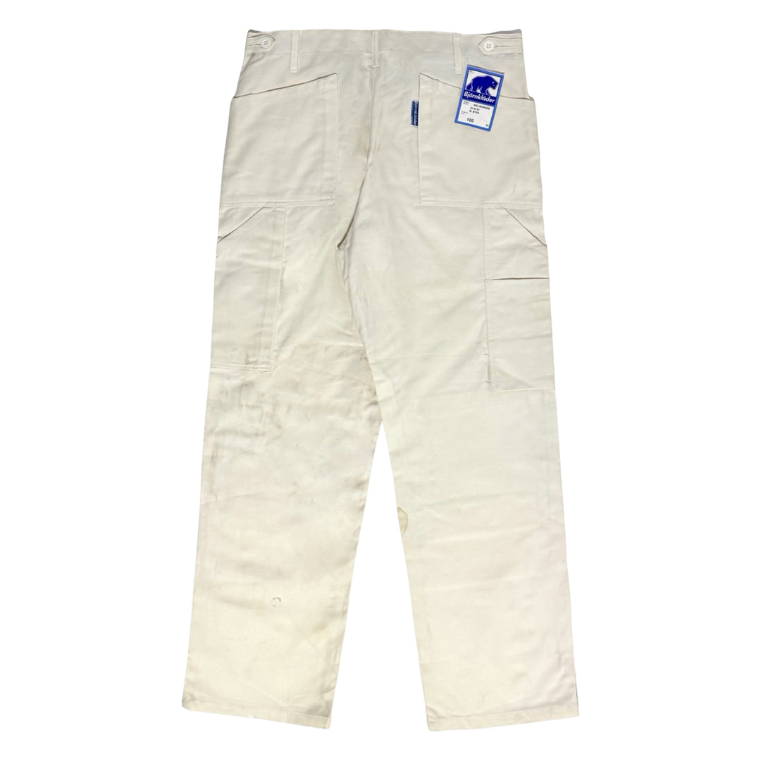 1990’S DEADSTOCK BJÖRNKLÄDER MADE IN SWEDEN PLEATED DOUBLE KNEE CARPENTER PAINTER PANTS 36 X 30