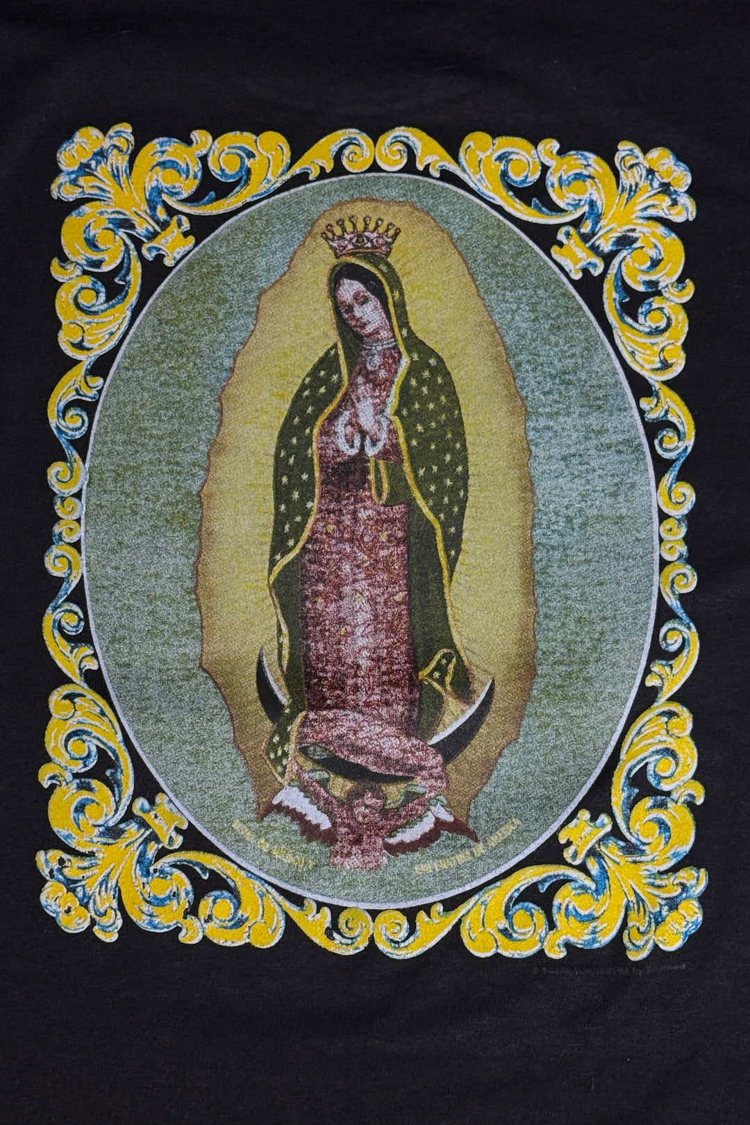 1990’S DEADSTOCK ORNATE REINA GUADALUPE S/S T-SHIRT MEDIUM