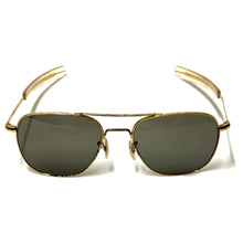 Load image into Gallery viewer, 1970’S RANDOLPH ENGINEERING MADE IN USA GOLD AVIATOR SUNGLASSES
