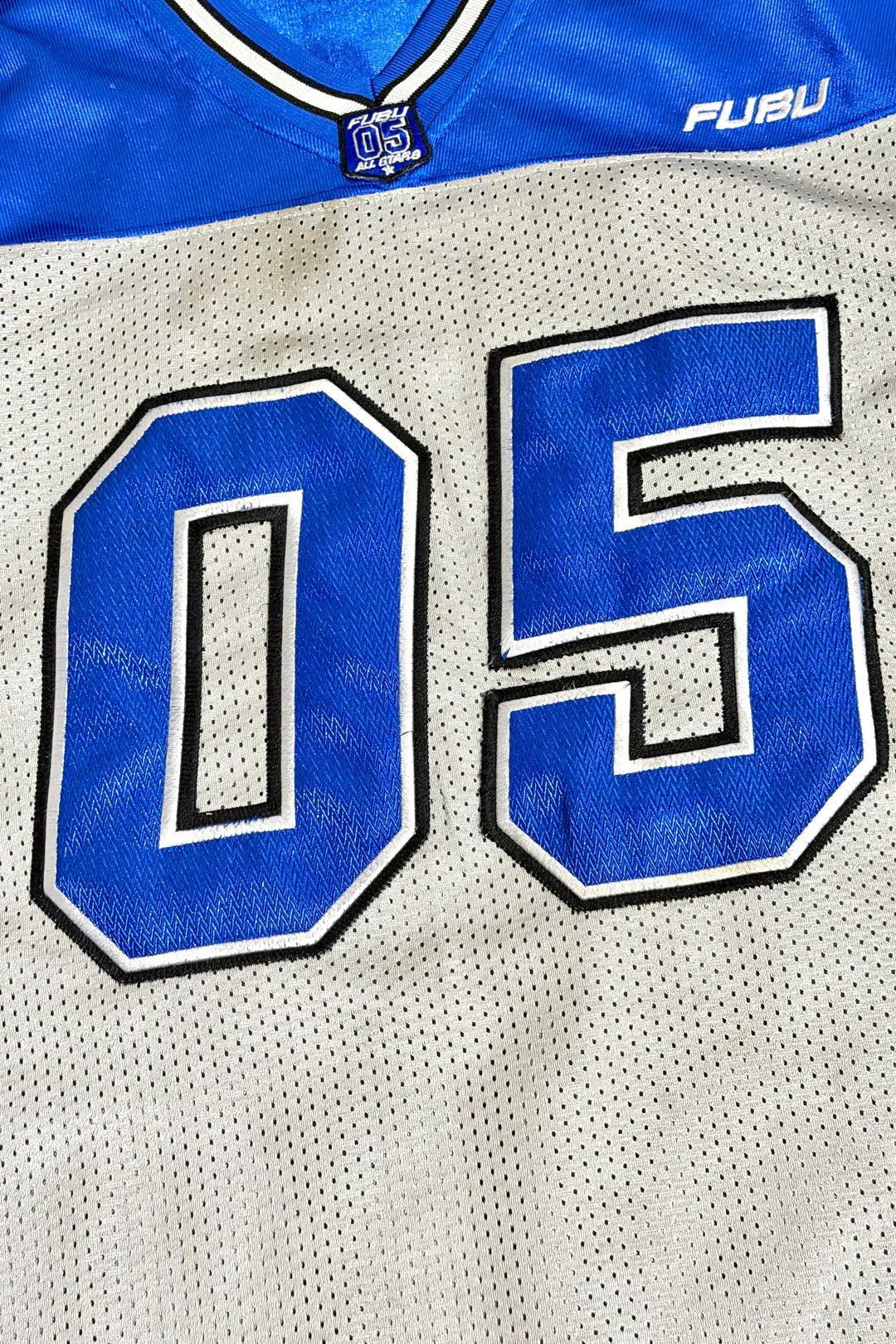 1990’S FUBU CLASSIC FOOTBALL “05” MESH S/S JERSEY SHIRT X-LARGE