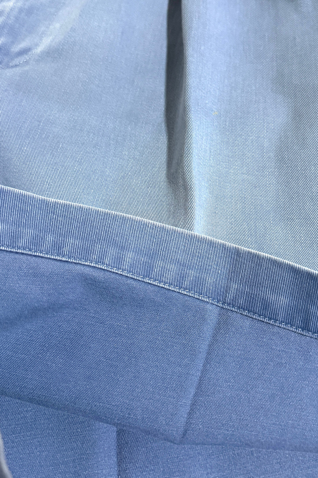 1990’S POLO RALPH LAUREN SUN PLEATED FADED BLUE TWILL CHINO 8.5” SHORTS 36