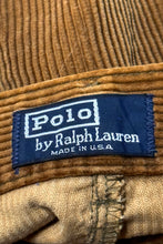 Load image into Gallery viewer, 1990’S POLO RALPH LAUREN MADE IN USA CORDUROY PLEATED HIGH WAISTED TROUSERS 38 X 32
