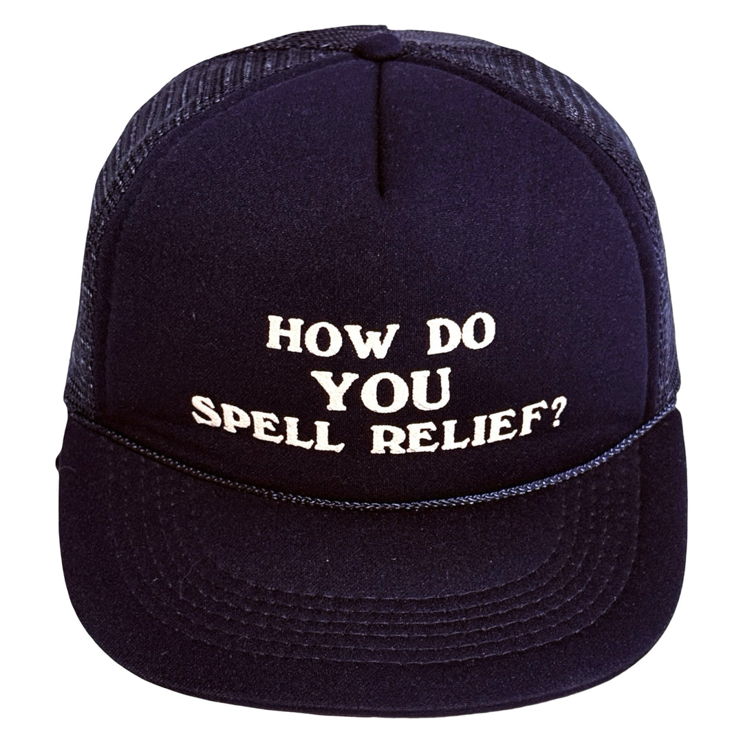 1970’S DIVORCED DADS NAVY FOAM &amp; NAVY MESH TRUCKER HAT
