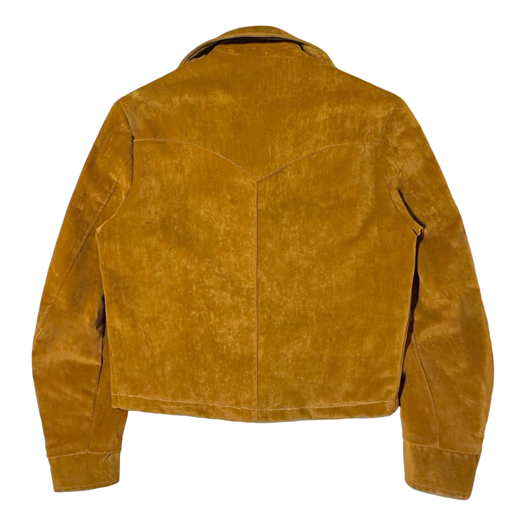 1960’S WESTERN MADE IN USA CROPPED VELVET TRUCKER JACKET MEDIUM