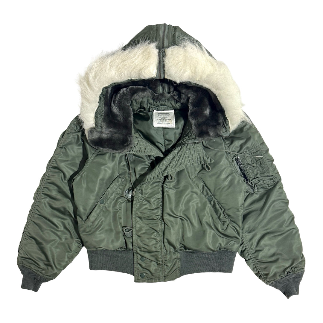 1980’S ALPHA INDUSTRIES MADE IN USA  AIR FORCE N-2B CROPPED PILOTS JACKET MEDIUM