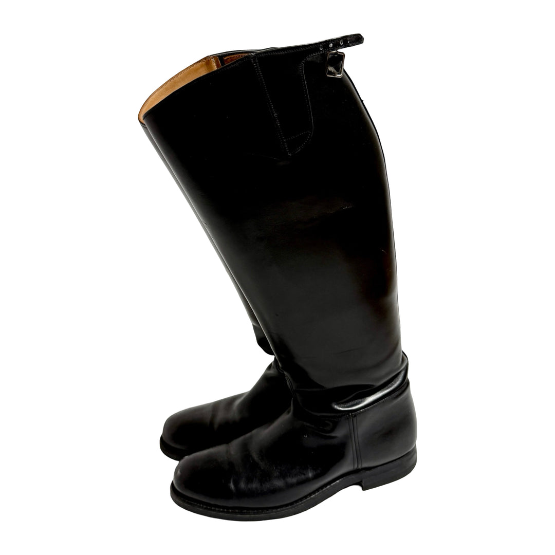 1990’S DEHNER’S NEBRASKA MADE IN USA BLACK LEATHER MOTORCYCLE RIDING BOOTS 11