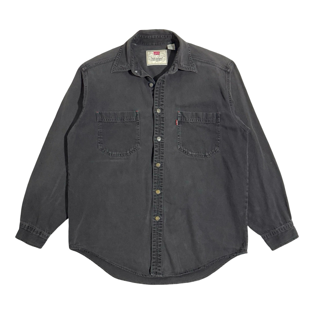 1990’S LEVI’S FADED BLACK DENIM L/S B.D. SHIRT X-LARGE