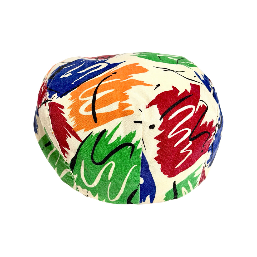 1980’S UNITED HATTERS UNION MADE IN USA ABSTRACT PRINT NEWSBOY HAT MEDIUM