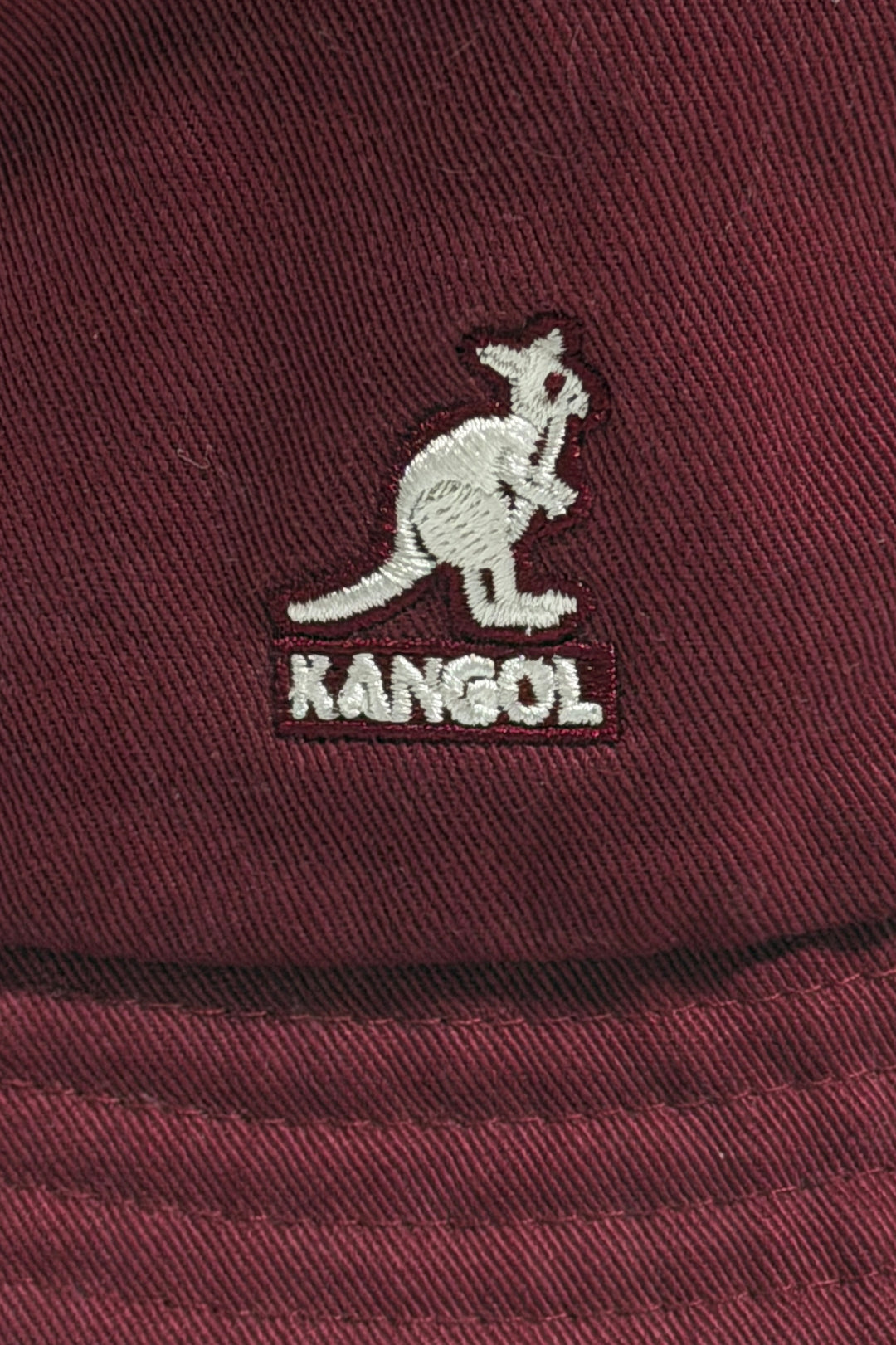 2000’S KANGOL WASHED TWILL BURGUNDY BUCKET HAT LARGE
