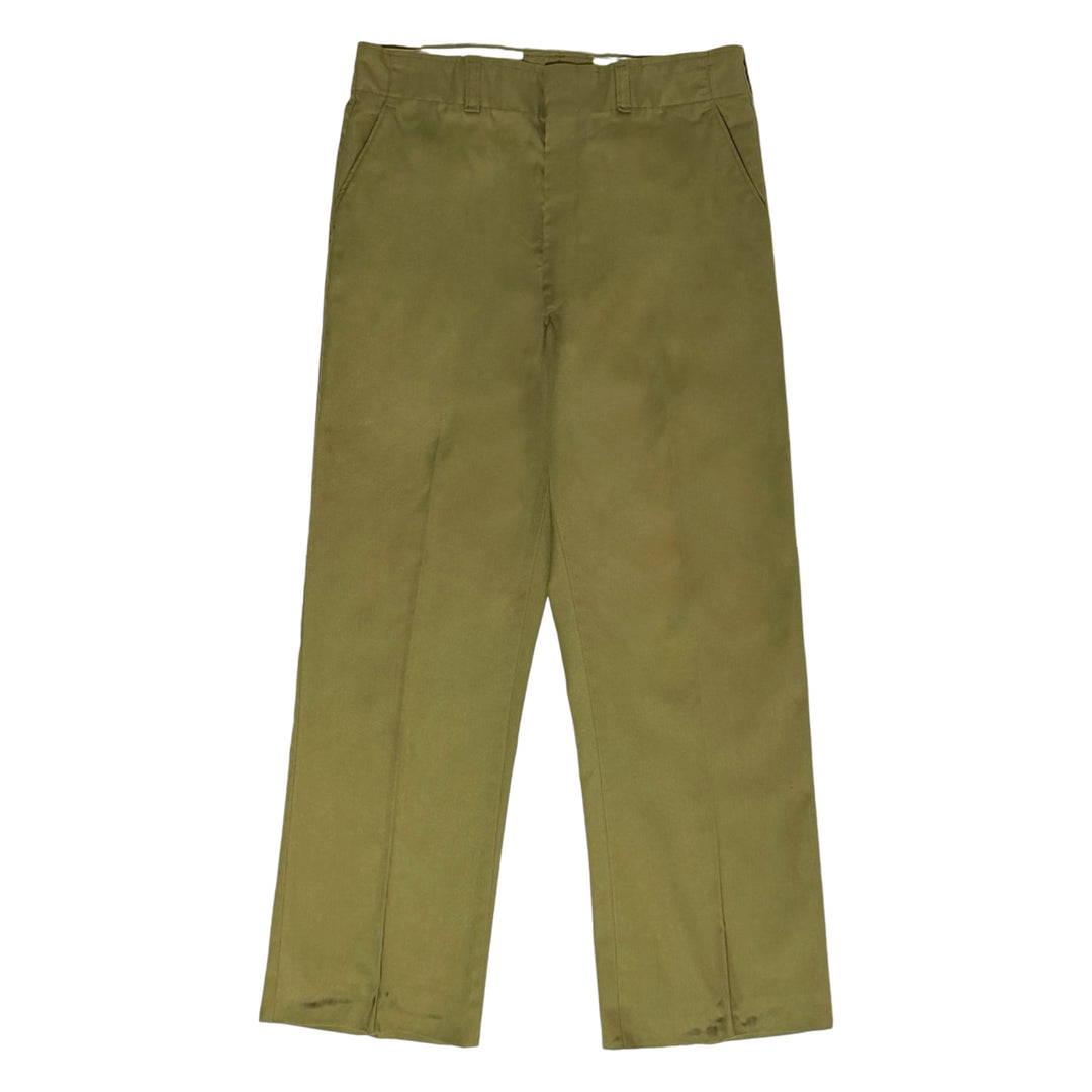 1970’S BSA MADE IN USA OLIVE TWILL FLAT FRONT HIKING PANTS 32 X 26