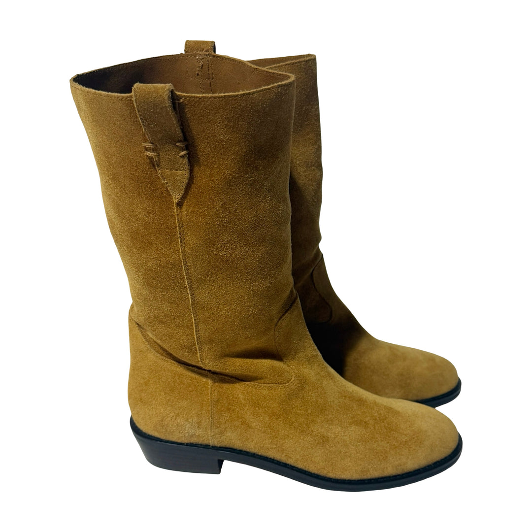 1990’S DEADSTOCK J CREW SUEDE LEATHER WORK COWBOY BOOTS 10