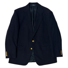 Load image into Gallery viewer, 1970’S POLO RALPH LAUREN UNION MADE IN USA CLASSIC GOLD BUTTON NAVY BLAZER SUIT JACKET 42R
