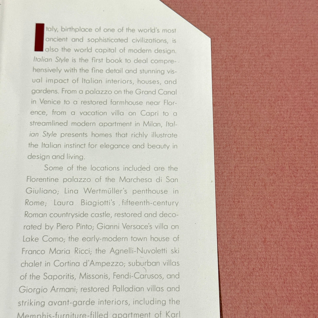 ITALIAN STYLE BOOK