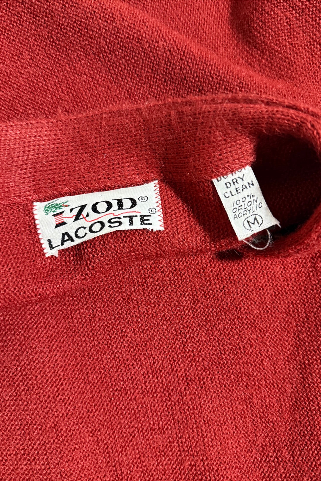 1960’S IZOD LACOSTE MADE IN USA CROPPED FADED KNIT CARDIGAN MEDIUM