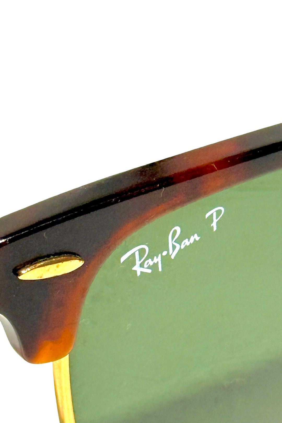 2000’S RAY BAN MADE IN ITALY TORTOISE / GOLD FRAME CLUBMASTER SUNGLASSES