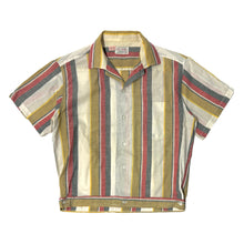 Load image into Gallery viewer, 1960’S SHIRT JAC MADE IN USA STRIPED LOOP COLLAR S/S B.D. SHIRT LARGE
