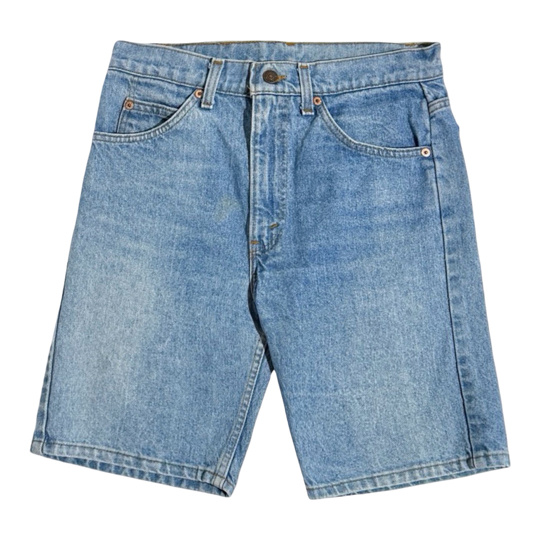 1980’S LEVI’S 505 ORANGE TAB MADE IN USA LIGHT WASH 8.5” DENIM SHORTS 30