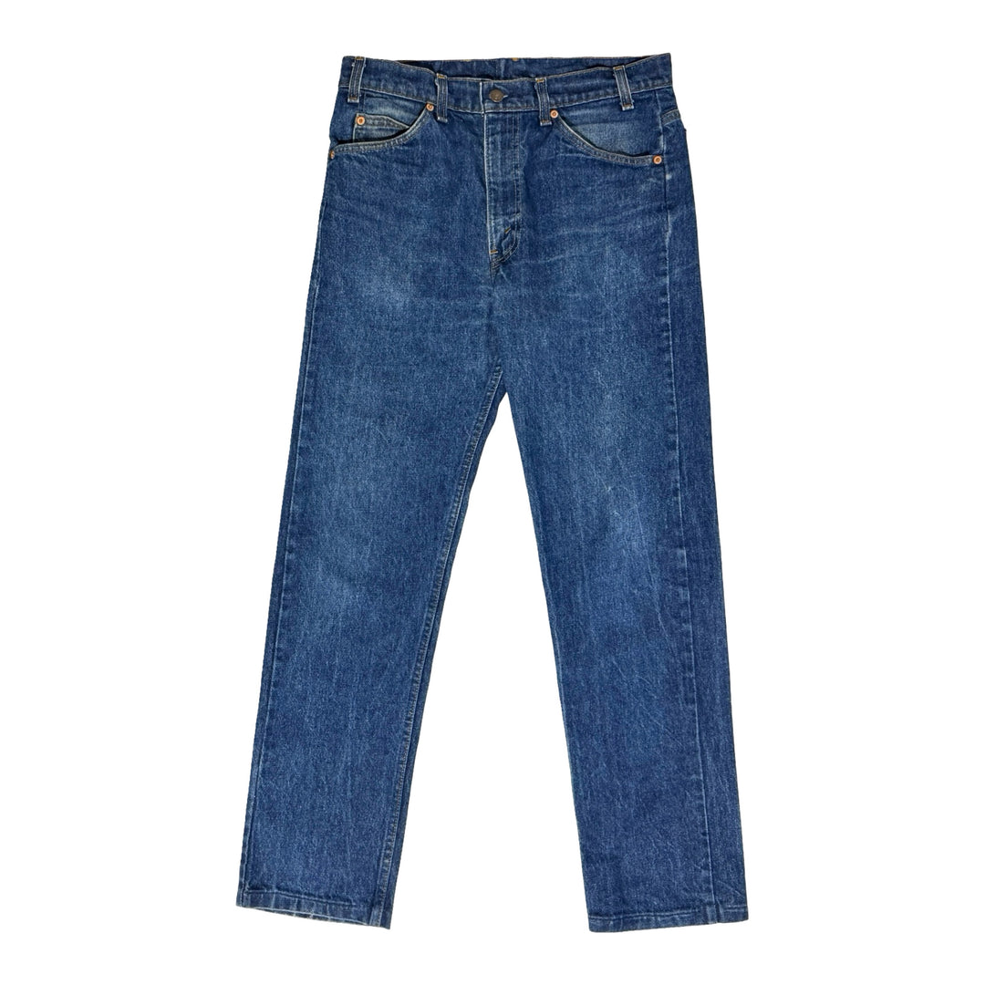 1980’S LEVI’S ORANGE TAB 505 MADE IN USA FADED MEDIUM WASH DENIM JEANS 32 X 30