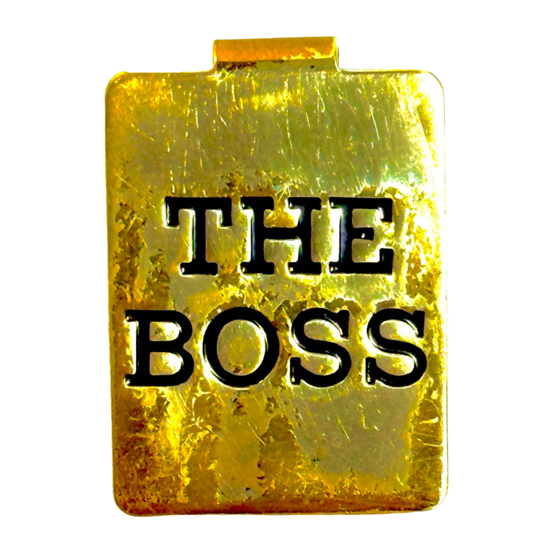 1980’S RUSS “THE BOSS” GOLDTONE MONEY CLIP