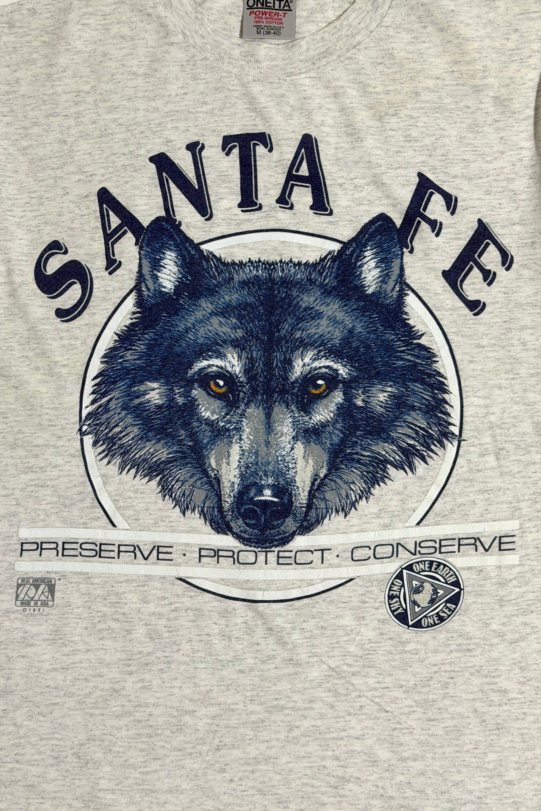1990’S SANTA FE WOLVES MADE IN USA SINGLE STITCH S/S T-SHIRT MEDIUM