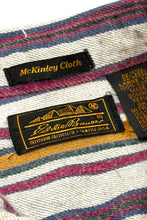 Load image into Gallery viewer, 1990’S EDDIE BAUER MCKINLEY CLOTH STRIPED FLANNEL L/S B.D. SHIRT LARGE
