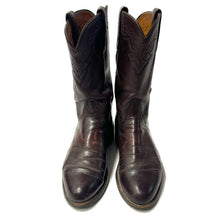 Cargar imagen en el visor de la galería, 1990’S LUCCHESE MADE IN USA EMBROIDERED OXBLOOD COWBOY BOOTS M7 W8
