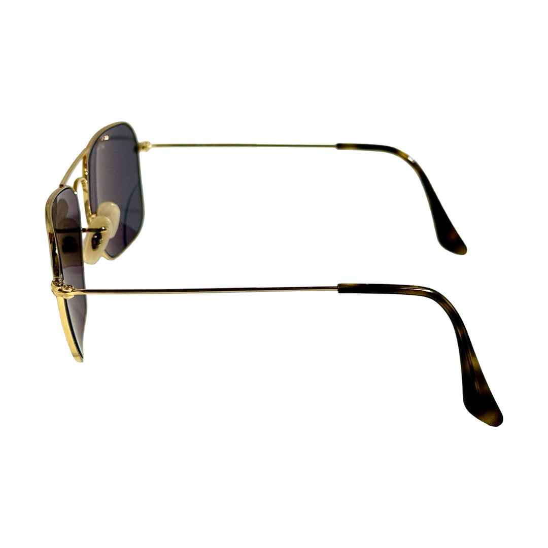 1990’S RAY BAN MADE IN ITALY CARAVAN GOLD WIRE FRAME SMOKE LENSE AVIATOR SUNGLASSES