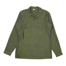 Load image into Gallery viewer, 1970’S US ARMY OG107 MADE IN USA SELVEDGE L/S B.D. SHIRT LARGE
