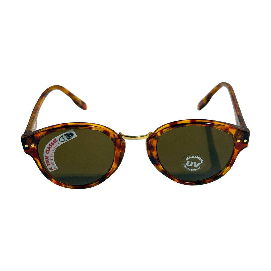 1990’S PANTO TORTOISE SHELL FRAME SMOKE LENSE SUNGLASSES