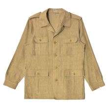 Load image into Gallery viewer, 1970’S DIG MADE IN ITALY FLAX LINEN SAFARI JACKET MEDIUM
