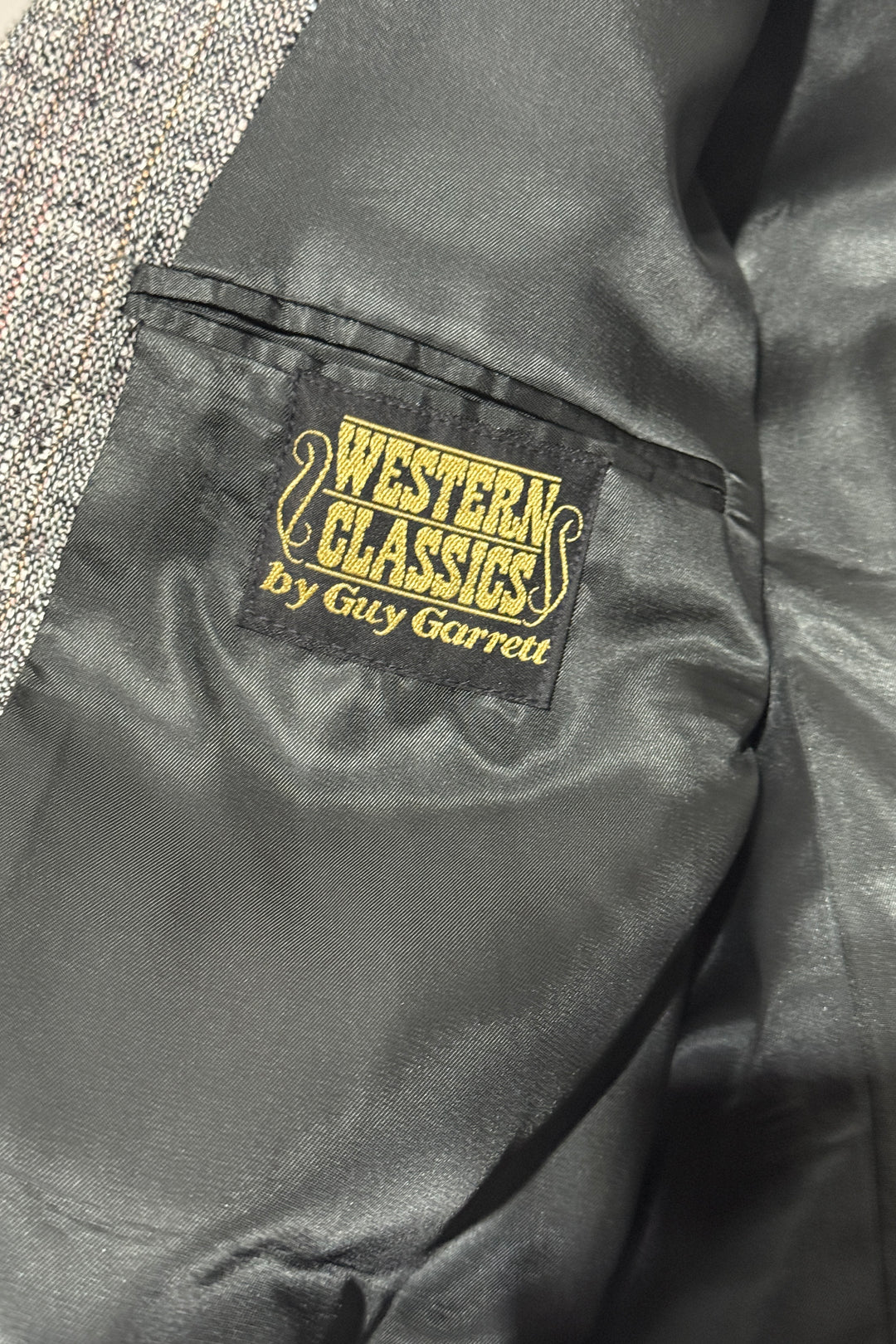 1970’S GUY GARRETT MADE IN USA WESTERN TWEED SUIT JACKET BLAZER 44R