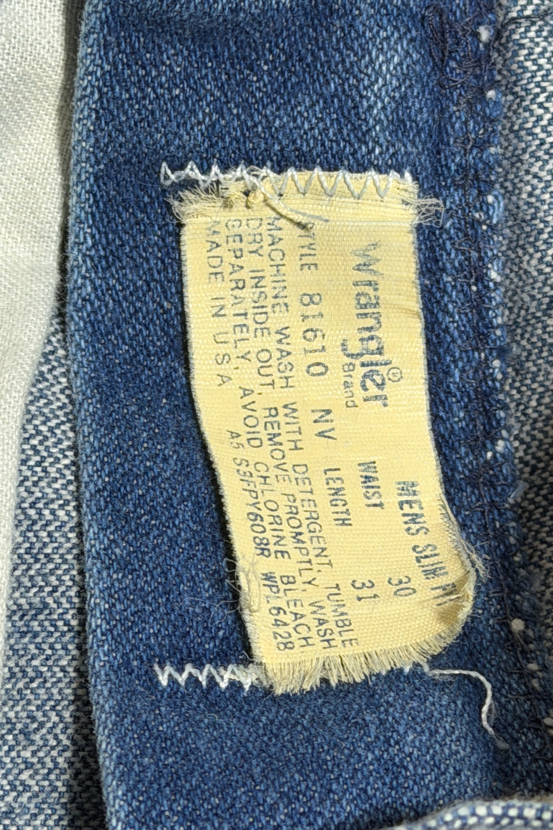 1970’S WRANGLER MADE IN USA SLIM HIGH WAISTED FIT BOOT CUT DARK WASH DENIM JEANS 28 X 30