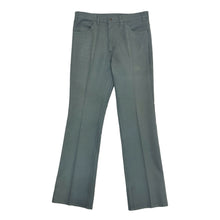 Cargar imagen en el visor de la galería, 1970&#39;S LEVI’S 517 STAPREST DARK GREY COWBOY CUT PANTS 34 X 32
