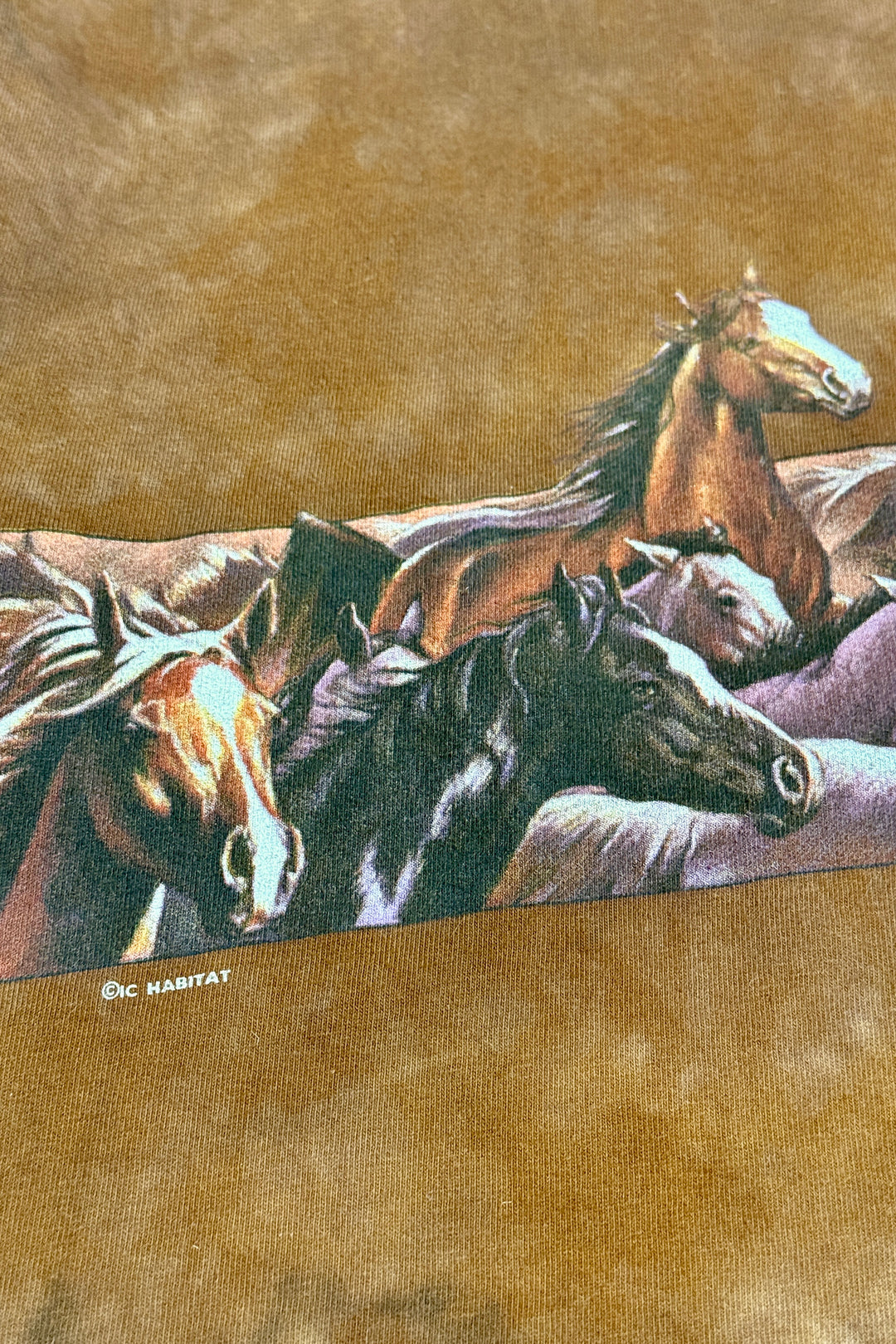 1990’S WILD HORSES TIE DYE S/S T-SHIRT LARGE