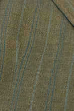 Load image into Gallery viewer, 1960’S CUSTOM TAN STRIPE UNION MADE IN USA 2 PIECE WOOL WIDE LAPEL BOOTCUT SUIT MEDIUM
