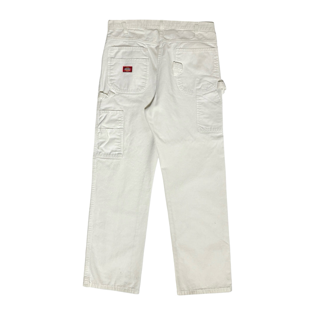 2000’S DICKIES FADED WHITE CARPENTER WORKWEAR PANTS 34 X 30