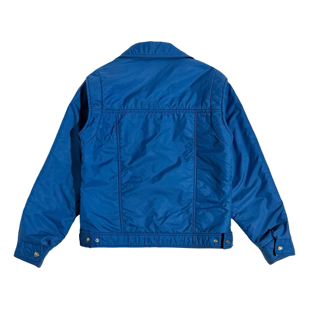 1970’S PACIFIC TRAIL MADE IN USA CROPPED BLUE INSULATED SKI TRUCKER JACKET LARGE