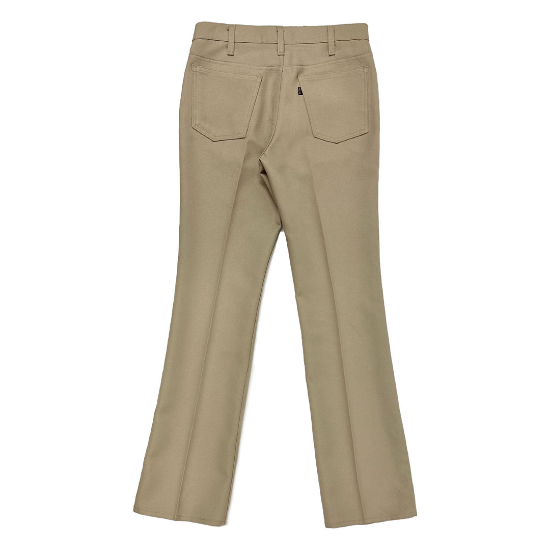 1970'S LEVI'S 517 STAPREST LIGHT TAN COWBOY CUT PANTS 30 X 30