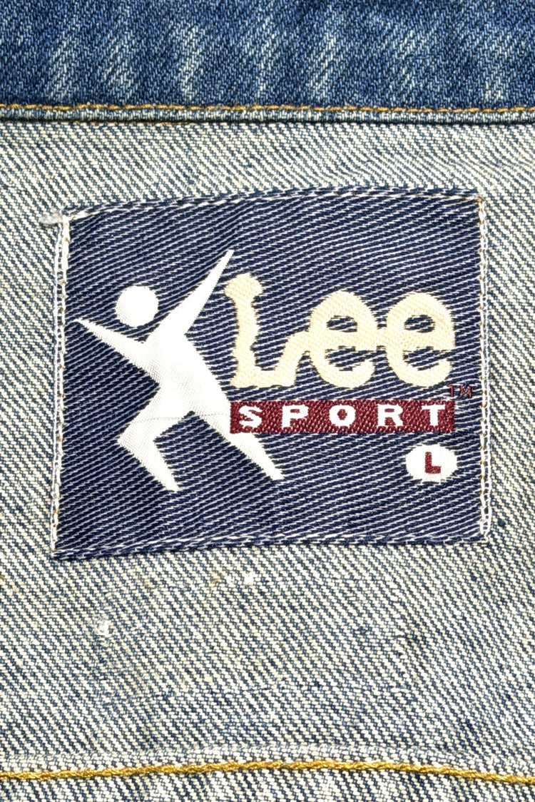 1980's Lee Sport Kodak embroidered denim cropped jacket large