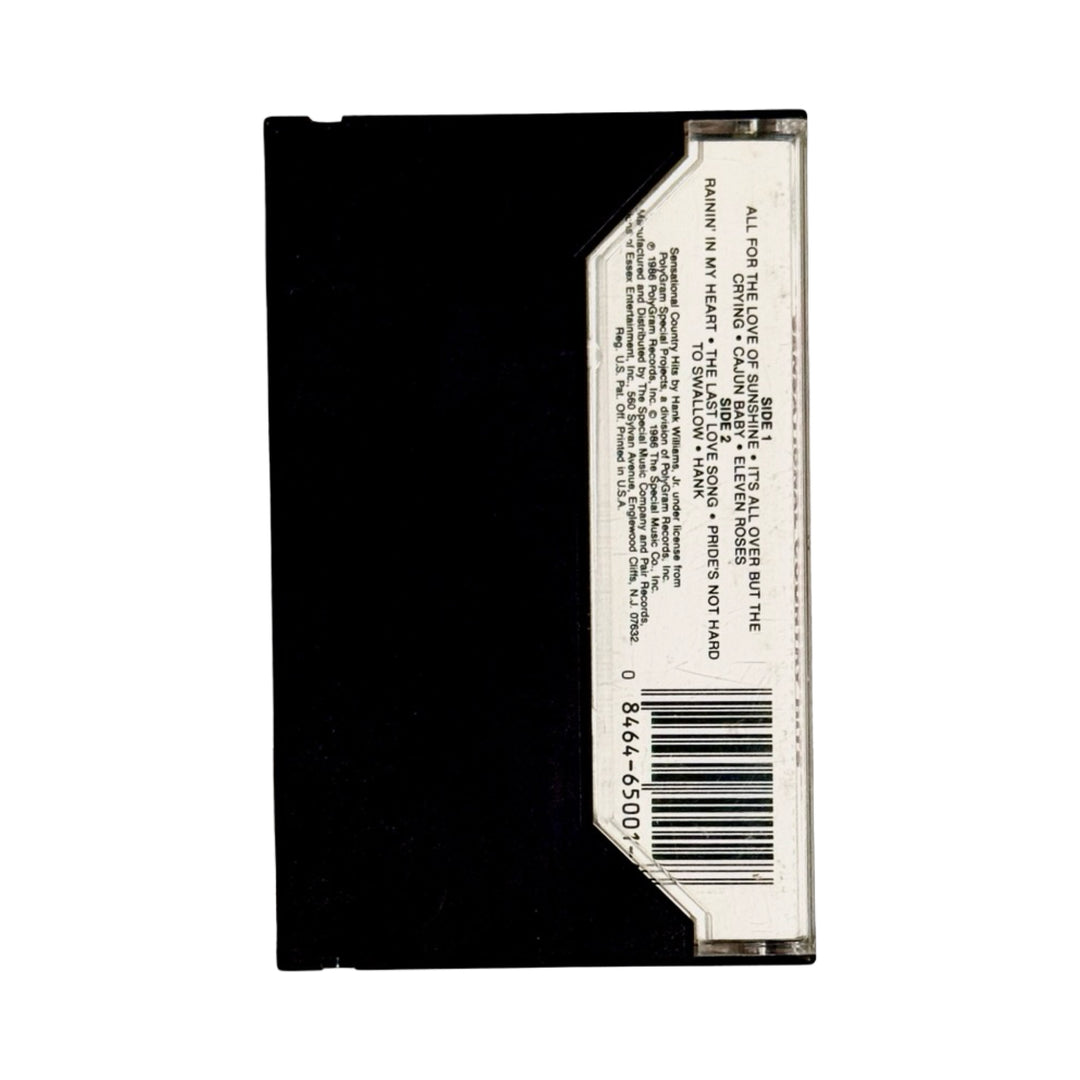 HANK WILLIAMS JR SENSATIONAL COUNTRY HITS CASSETTE TAPE