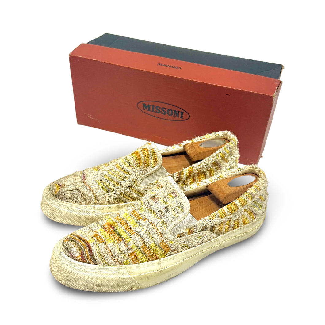 2000’S CONVERSE X MISSONI KNIT DECK STAR SLIP ON SHOES 9.5