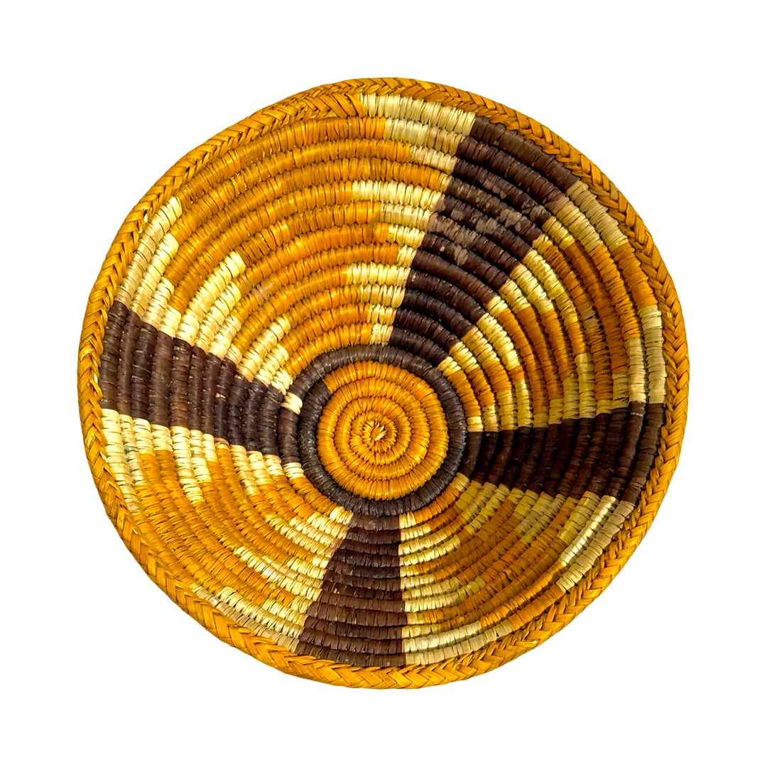 HOPI WOVEN SWEETGRASS PATTERNED SMALL JEWELRY CATCH ALL BASKET